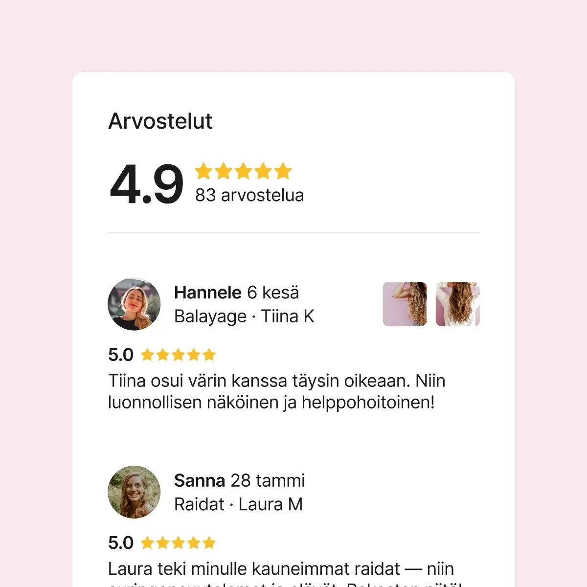 Customer reviews