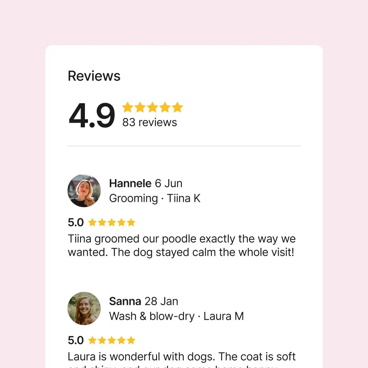 Customer reviews