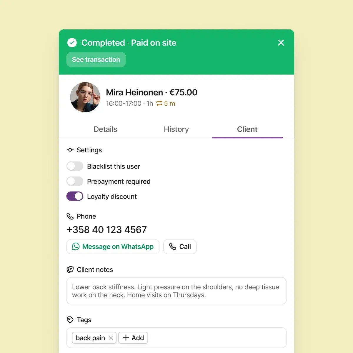 Client record management