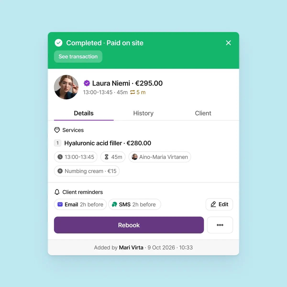 Rebooking